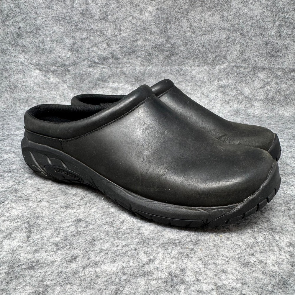 Merrell Encore Nova 4 Leather Slip-On Shoes Womens Size 9 Mules Black Outdoor